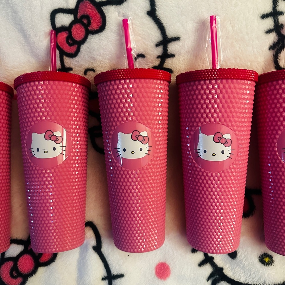 Sanrio Hello Kitty Studded Pink Tumbler!